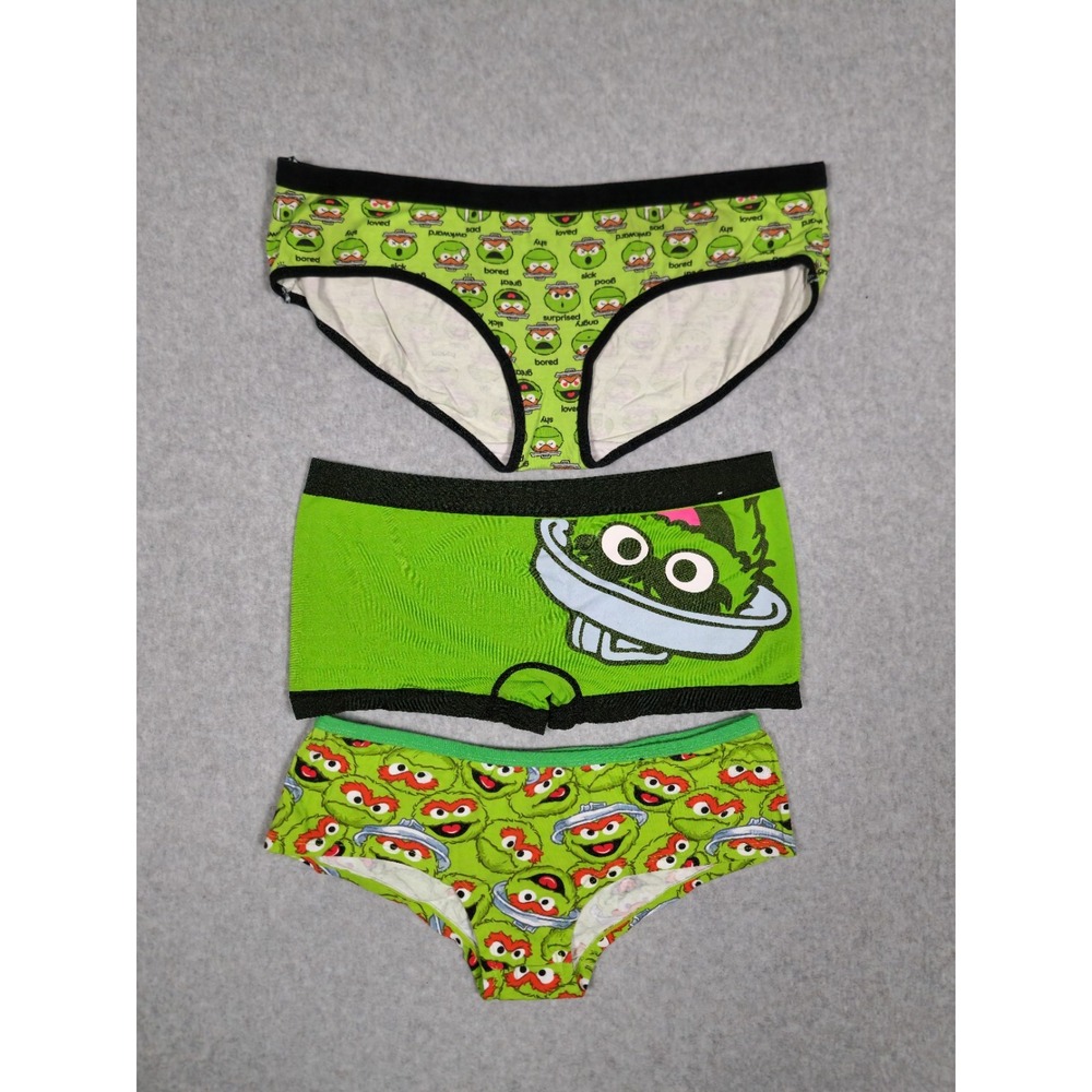 Set of 3 Woman's Underwear Oscar the Grouch Size L